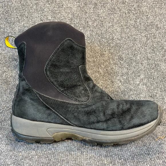 Merrell Mens 11.5 Waterproof Black Suede Boots Thinsulate Tundra Ankle Polartec main image 5